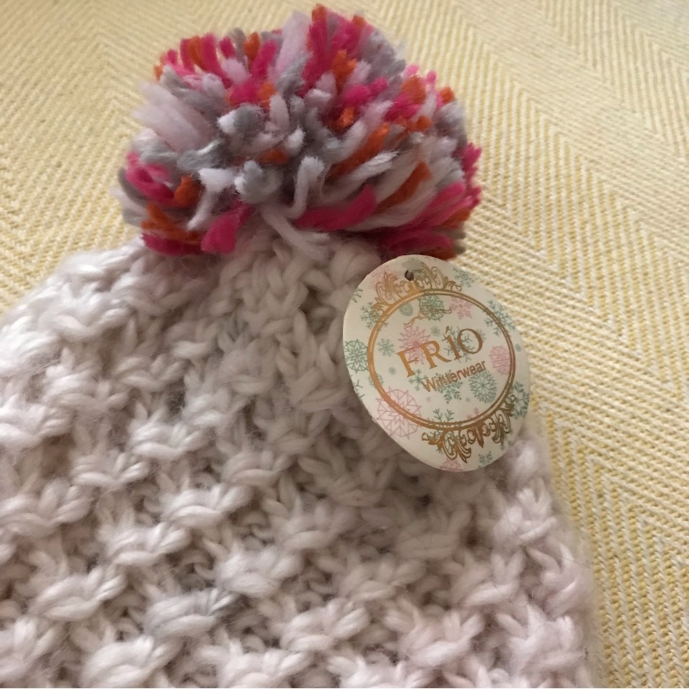 Child’s Pom Poms Knitted Hat - Picture 2 of 7